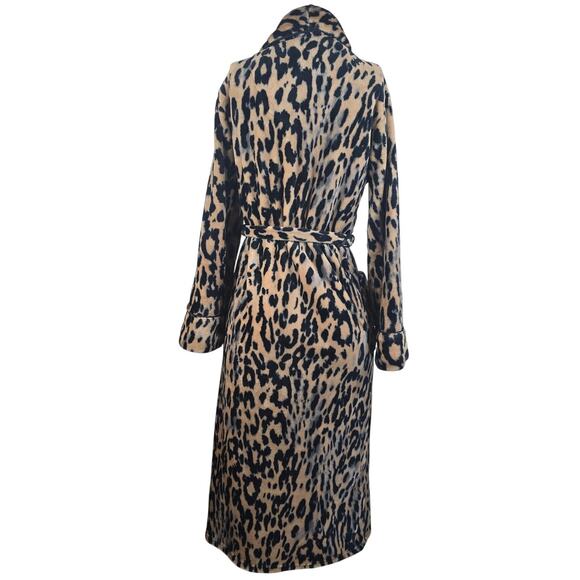 Soma Animal Print Soft Cozy Winter Belted Winter Warm Robe S/M - Picture 4 of 6
